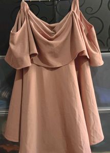 Cute Pink Off-Shoulder Dress