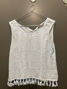 Embroidered Sleeveless Cardigan