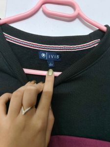 Stylish Colorblock Oversized Sweatshirt