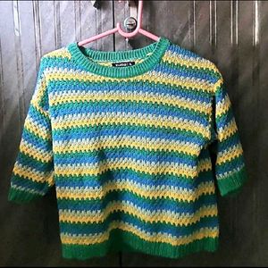Zudio Striped Knit Sweater