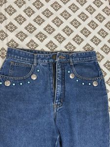 Embellished Denim Jeans