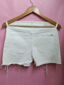 Elle White Denim Shorts - Size 30