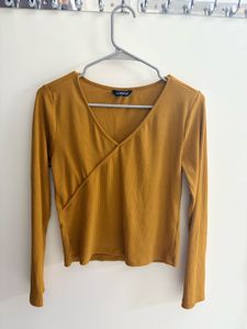 Wild Fable Ribbed Wrap Top