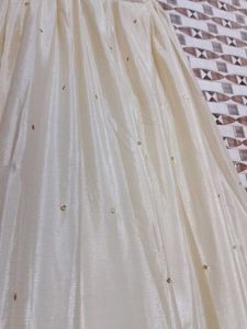 Embroidered Cream Lehenga