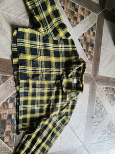 Yellow Plaid Crop Top