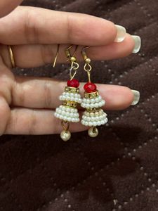 Festive Red Earrings Combo – 3 Pairs