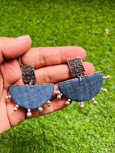 Denim Earrings
