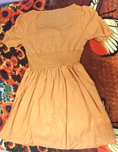 Solid Square Neck Dress