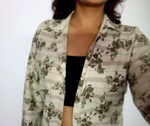 Beige Blossom Floral Shirt | Trendy and stylish |
