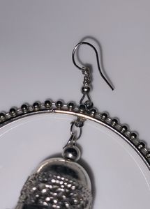 Oxidised Big Hoop Earrings