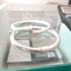 Pure Silver Treditional Openable Kada 1 Pair
