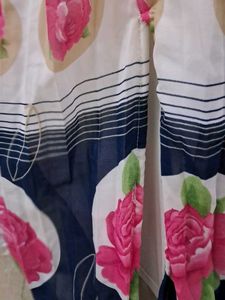 Floral Pleated Midi Skirt