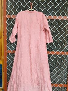 Pink Cotton Kurta