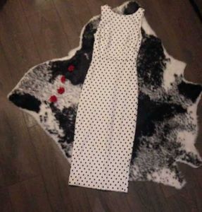 Zara polka dot fitted dress