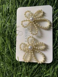 Five patel flower pearl earrings for women and gir