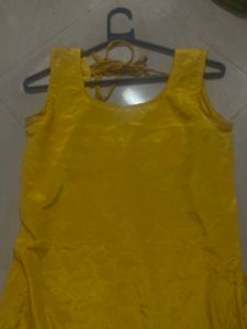 Yellow Kurti with Embellishments