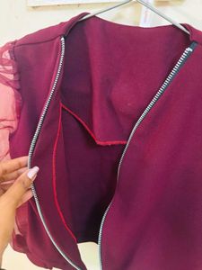 Chic Maroon Blouse
