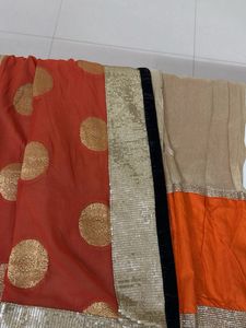Elegant Orange Banarasi Saree