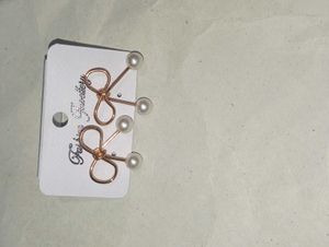 Korean Pearl  Bow Earrings