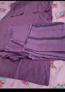 Kurta Pent Dupatta Lavender