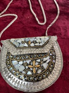 Mini Vintage Silver Handbag