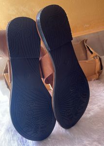 Brown Jeweled stone  Thong Sandals