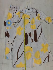 Patterned cord set  new dress soft reyon material