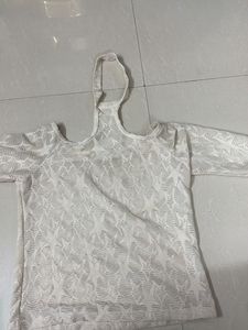 White Patterned Top