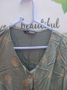 Sage Green Button-Down Midi Dress