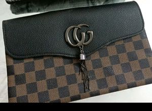 Lv Print Clutch