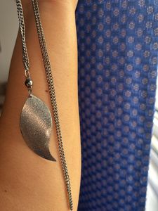 Black Metal Long Chain With Locket
