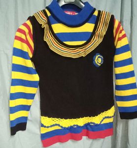 Beautiful Women Woolen Sweater In Multicolour