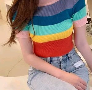 Y2k Style Ribbed Top