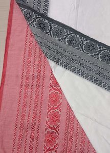 Begumpuri Red ♥️ Black 🖤 Pure Cotton Saree