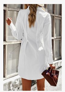 Fitted Y2k White Button-Down Mini Dress