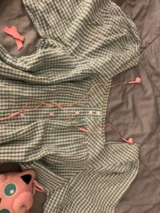 cute gingham babydoll top