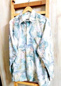 See Green Printed Shirt Size-44-46-XXL
