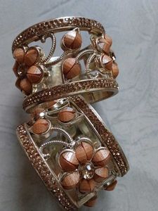Golden Flower Bangles