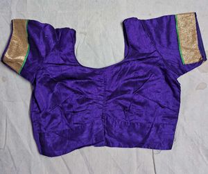 Purple Stitched Saree Blouse