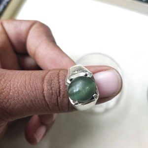 Natural Cat’s Eye Lahsuniya Gemstone Silver Ring |