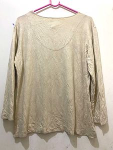 Beige Long Sleeve Top till 40 stretchy