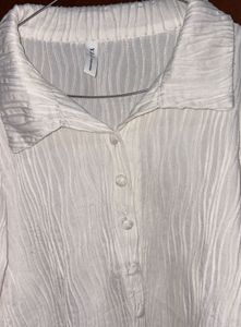 Textured White Shirt