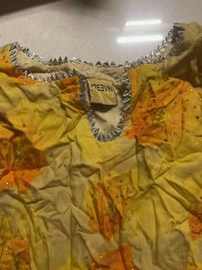 Yellow Gown With Dupatta, Great For Haldi