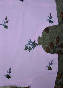 Pink Floral Print Kurta