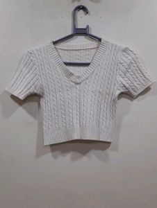 Cable Knit Crop Top