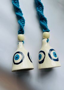 Evil Eye macrame  Hanging Bells