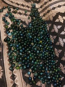 Green-Blue Agate Stone Beads