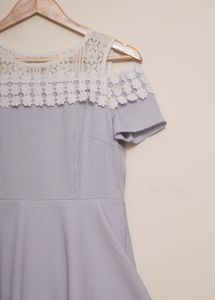 Cold Shoulder Striped Dress