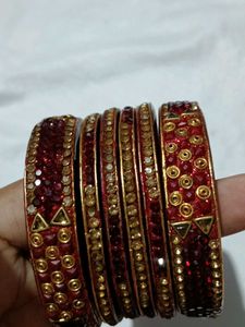 Red &amp; Gold Bangles