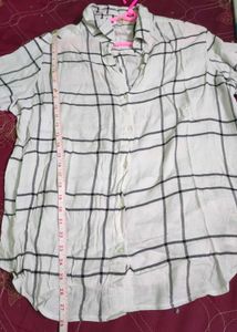 Oversized WHITE SHIRT FOR WOMEN,BLACK-WHITE STRIPE